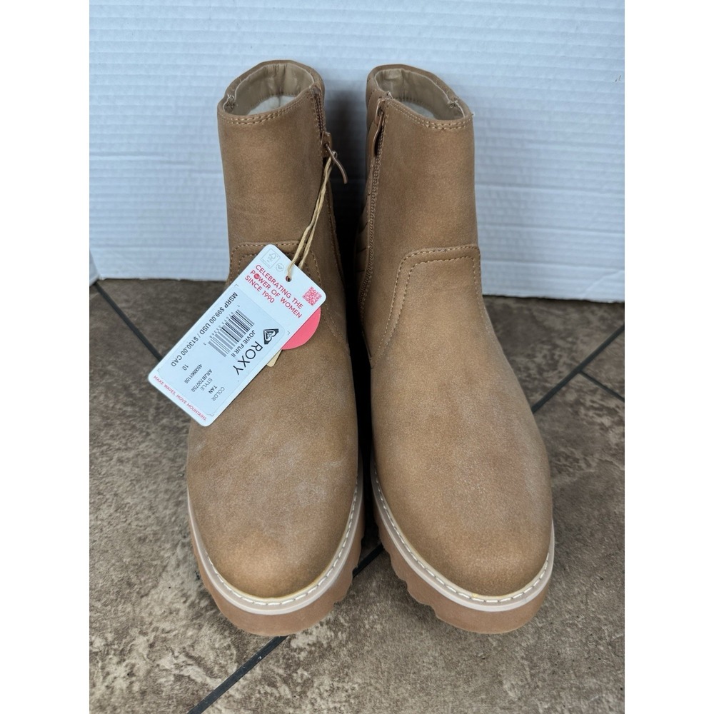 Roxy Jovie Fur II Women's Boots Tan Faux Fur Lining Size US 10